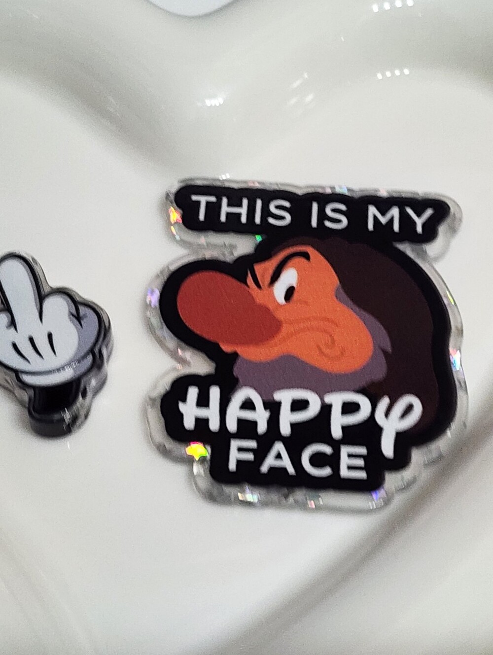 Happy Face Flatback Focal Bead Badge Keychain Craft Funny Spicy Flats Planar